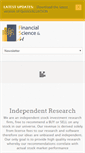Mobile Screenshot of financialscienceandart.com